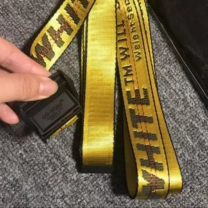 Off white industrial belt